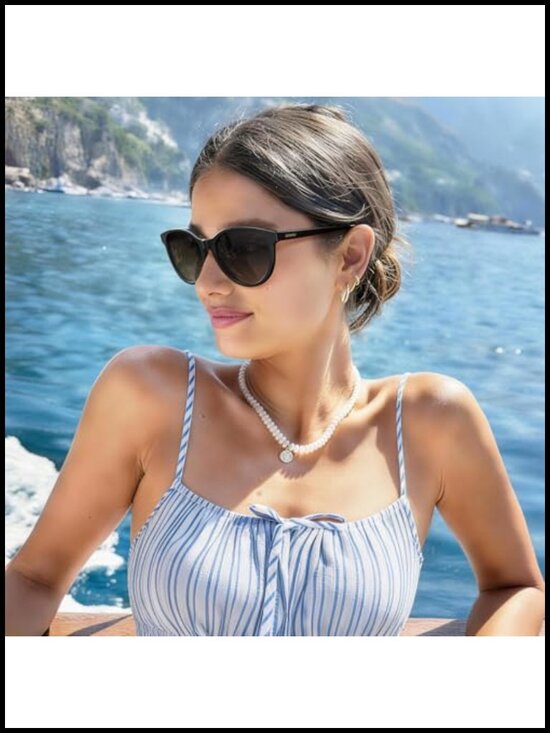 Polarized Cat Eye Sunglasses UV400 Protection Acetate Frame Driving Golf Hiking main image 4